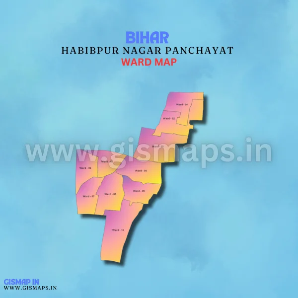 Habibpur Nagar Panchayat Ward Map